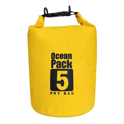Sac sec imperméable adapté aux besoins du client du PVC 5L pour le surf de canotage de natation