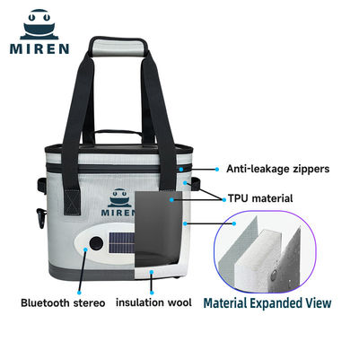 Nouvelle tendance Nouveau produit! 24 boîtes de sac de refroidisseur isolé avec Bluetooth audio et éclairage ambiant coloré