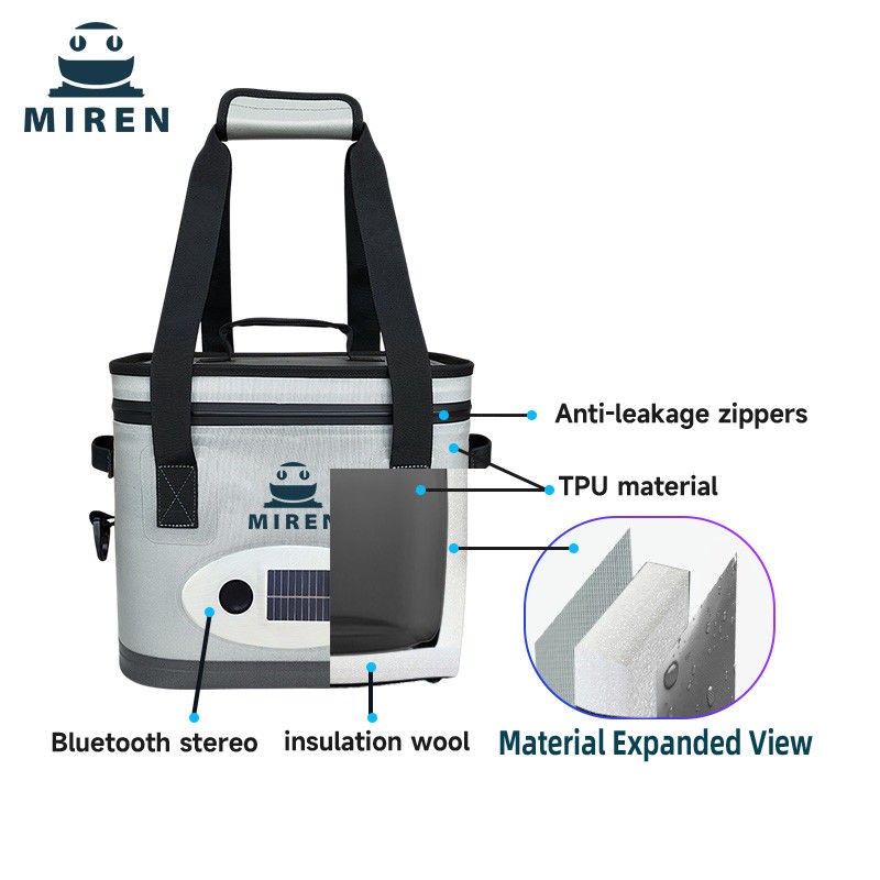 Nouvelle tendance Nouveau produit! 24 boîtes de sac de refroidisseur isolé avec Bluetooth audio et éclairage ambiant coloré
